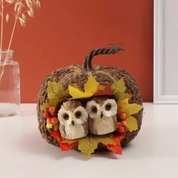 Фигурка «Две совушки в осенней тыкве», 202020 см