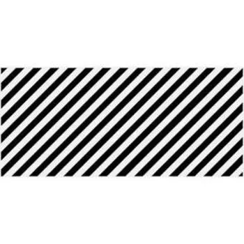 Декор Evolution диагонали черно-белый 440x200