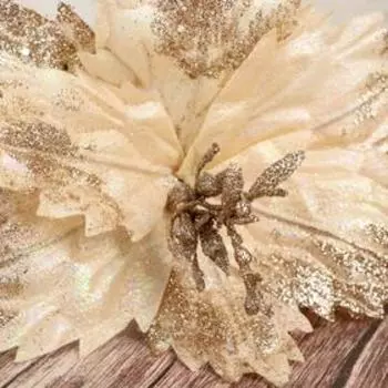 Декор «Холодный цветок», 2420 см, золото