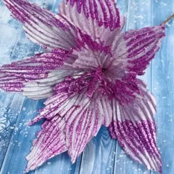 Декор «Холодный цветок», 3020 см, сиреневый блеск