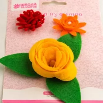 Декор из фетра «Цветы №7»