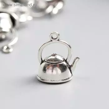 Металлический элемент, декоративная подвеска «Арт Узор. Чайник», 2.21.7 см