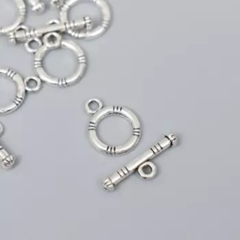 Декор металл для творчества замочек "Спасательный круг" серебро 1687M012 1,5х1,2 см