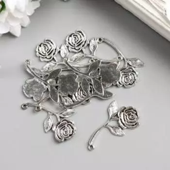 Декор металл "Роза" 3х2 см