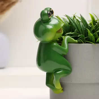 Фигурка для флорариума TAKE IT EASY «Лягушка Квак», декор на кашпо, 10816 см