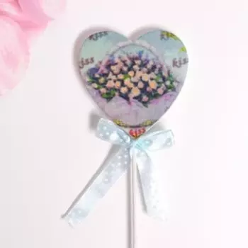 Декор на палочке «Сердечко» 0.4×6×30 см