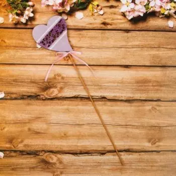 Декор на палочке «Сердечко», МИКС