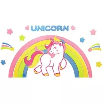 Наклейки интерьерные детские TAKE IT EASY «Единорог», декор на стену, панно, 12058 см
