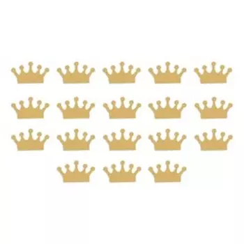 Наклейки интерьерные "Корона", зеркальные, декор на стену, набор 18 шт, шт 4 х 7 см