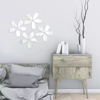 Наклейки интерьерные «Цветочки», зеркальные, декор на стену, набор 20 шт., шт. 104.7 см