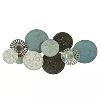 Декор настенный металл "Африка" голубые оттенки 64х10х126 см