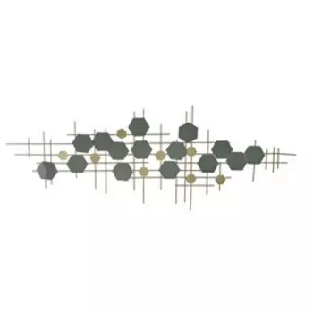 Декор настенный металл "Акцент" золото и чёрный 148 см