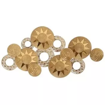 Декор настенный металл "Солнце пустыни" золото 62х5х121 см