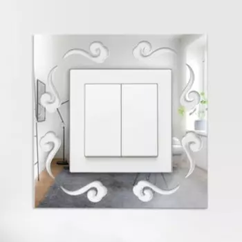 Наклейка интерьерная зеркальная на выключатель TAKE IT EASY «Ветер», декор настенный, 1515 см