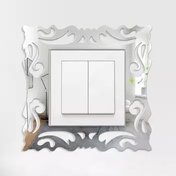 Наклейка интерьерная зеркальная на выключатель TAKE IT EASY «Узор», декор настенный, 1515 см