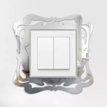 Наклейка интерьерная зеркальная на выключатель TAKE IT EASY «Перо», декор настенный, 1515 см