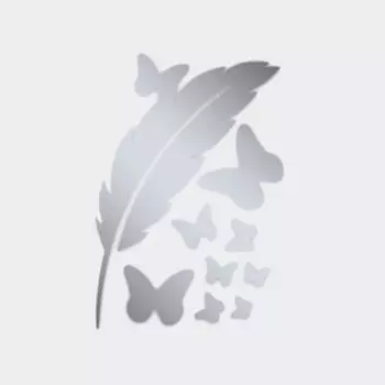 Зеркало настенное "Нежный", 9 элементов, р-р от 30 х 7,5 см до 2 х 2,3 см