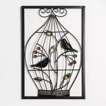 Декор настенный "Птички в клетке", 30 x 5 x 44.3 см