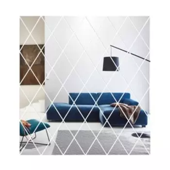 Набор наклеек интерьерных TAKE IT EASY «Ромбы», 58 шт., зеркальные, декор настенный, панно 100100 см