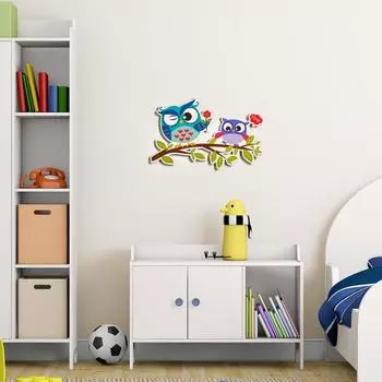 Декор настенный "Совушки", 21х33.5 см