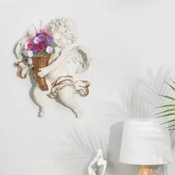 Декор настенный-ваза, панно TAKE IT EASY «Ангел с рожком», 3930 см, левый