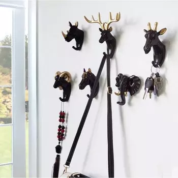 Декор настенный с вешалкой TAKE IT EASY «Олень», панно, 16.516 см, чёрный