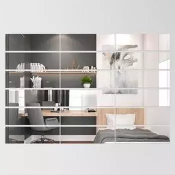 Набор наклеек интерьерных TAKE IT EASY «Кирпичики», 18 шт., зеркальные, декор настенный, 155 см