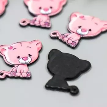 Декор пластик "Котик" 3,1х2 см