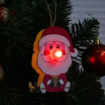 Декор с подсветкой «Дед Мороз с подарком»