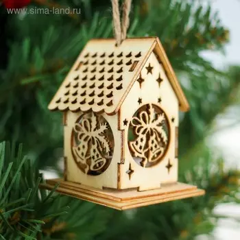 Елочная игрушка с подсветкой «Новогодние колокольчики», мини