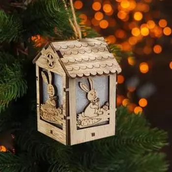 Декор с подсветкой «Праздничный зайчик»