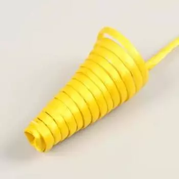 Декор "Спираль конус" 60 см, жёлтый (конус h=7см, d=3.5см)