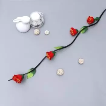 декор тинги 160 см розы крупные (цена за 1шт) фасовка 5шт, микс