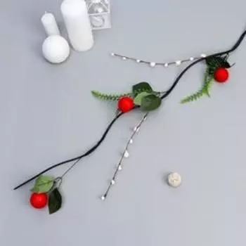 Декор тинги "Пушистики с шариками" 150 см (фасовка 5 шт, цена за 1 шт) микс