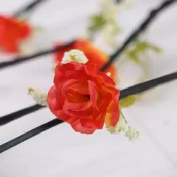 Декор тинги "Роза и морошка" 150 см, микс