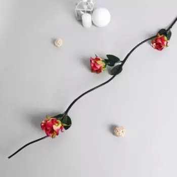 Декор тинги "Роза миниатюрная" 150 см, микс (фасовка 5 шт, цена за 1шт)