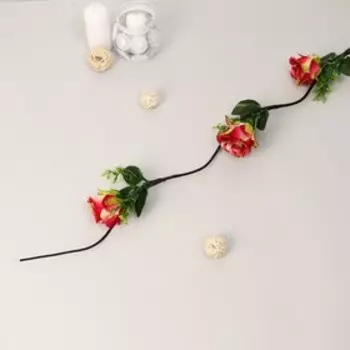 Декор тинги "Роза с мелкими цветочками"(бутон d=6см, h=6см) 150 см цена за 1шт) микс