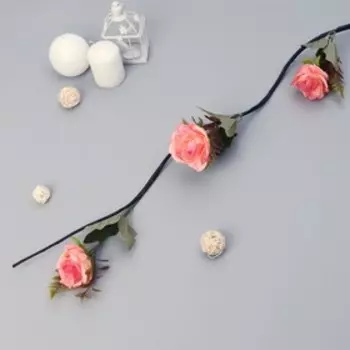 Декор тинги "Роза с папоротником" 150 см, микс