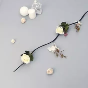 Декор тинги "Роза завиток" 150 см,(фасовка 5 шт, цена за 1шт) микс