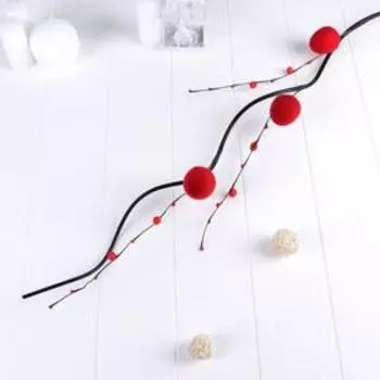 Декор тинги "Снежноягодник" 150 см, (фасовка 5шт, цена за 1шт) микс