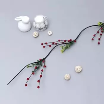 Декор тинги "Ягодки листья" 150 см микс