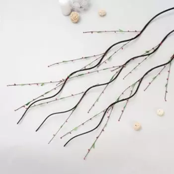 Декор ветка лоза "Ягодки" 150 см, микс (фасовка 5шт, цена за 1шт)