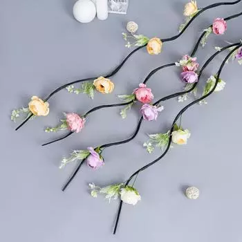 Декор тинги "Пион с веточками" 150 см, микс