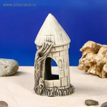 Декорация для аквариума ''Башня'', 7 х 7 х 15 см, микс