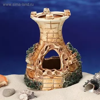 Декорация для аквариума "Одна башня", 10 х 12 х 12 см, микс