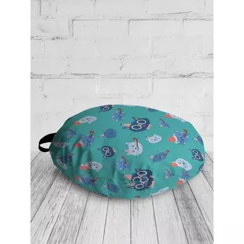 Подушка сидушка «Праздничные коты», декоративная, d = 52 см