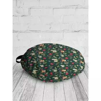 Подушка сидушка «Рождественские свечи», декоративная, d = 52 см