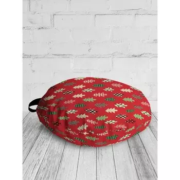 Подушка сидушка «Скандинавские елочки», декоративная, d = 52 см