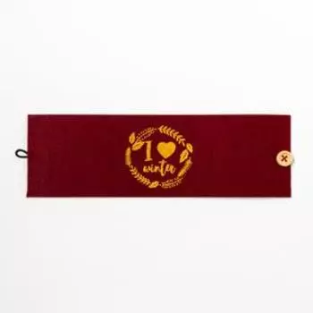 Декоративная лента "Love winter" 22х7 см, 100% п/э, фетр