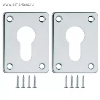 Декоративная накладка Fuaro ESC083-CP-8, на цилиндр, цвет хром, 2 шт.